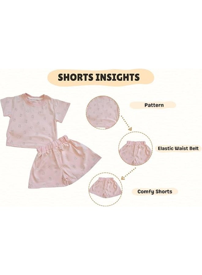 MINIIMODZ MINII MODZ Alpha Print Shorts for Girls | Soft Cotton Mini Shorts with Alphabet Print | Toddler Nightwear & Casual Shorts - Image 4